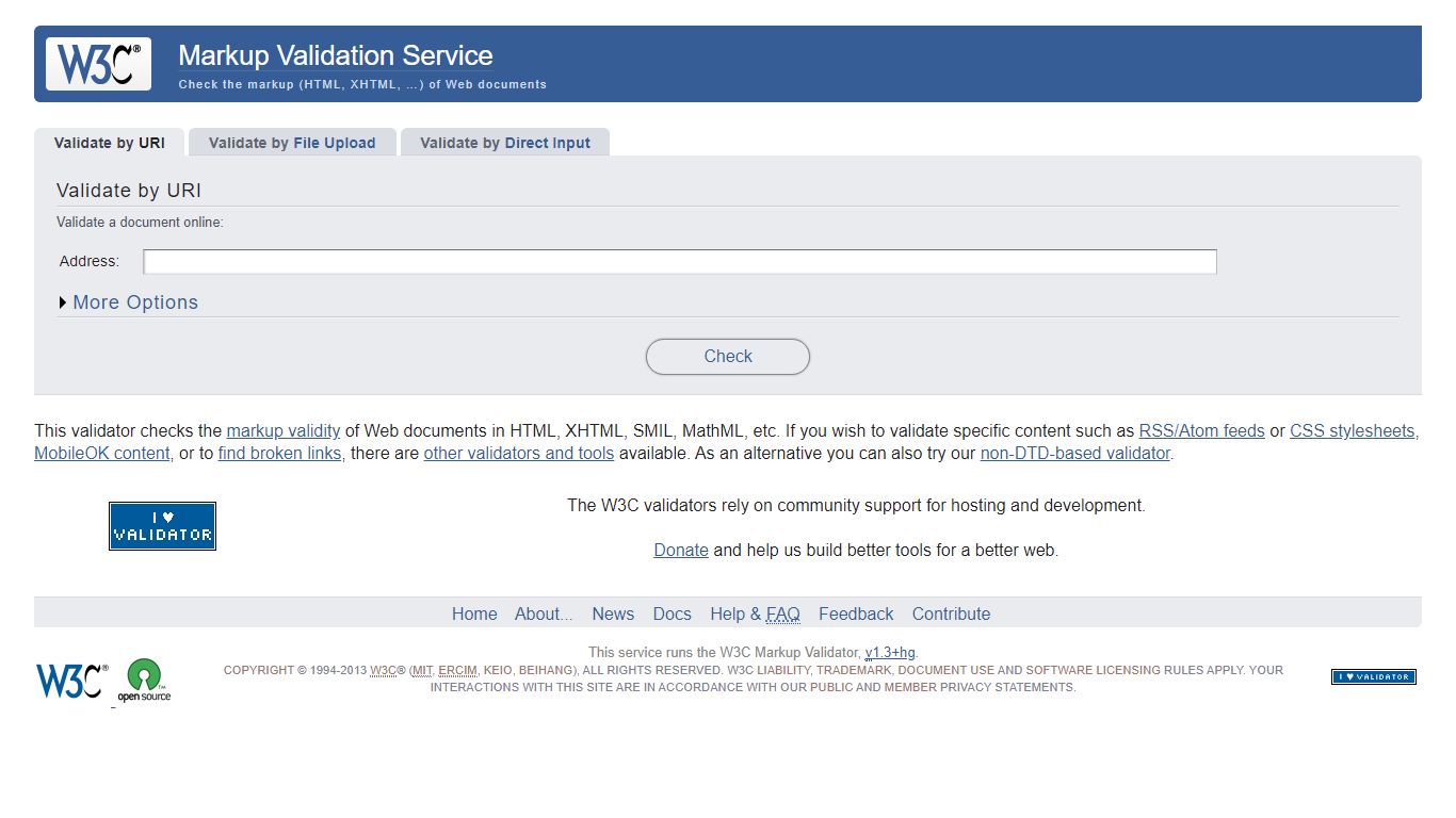The W3C Markup Validation Service