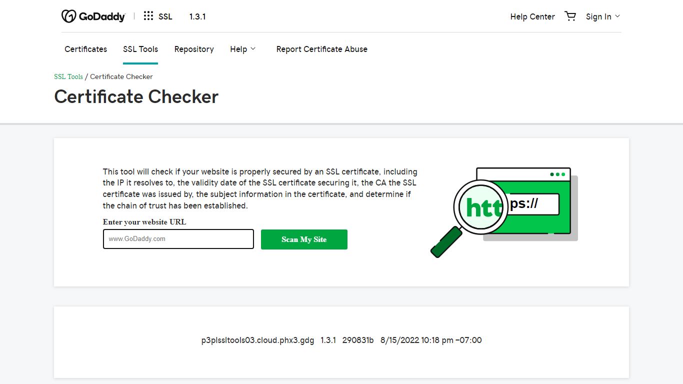 Certificate Checker - GoDaddy